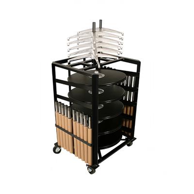 PS Furniture KT-HD-CCT30 Table Truck w/ (10) 30" Round Table Capacity - Stacking, 36 1/2" x 32" x 72"