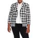 Textured Gingham Cotton Blend Blazer