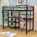 Isabelle & Max™ Aigar Loft Bed Metal in Black | 67 H x 42 W x 78 D in | Wayfair D88DF831621747779BD129DE8EC67F81