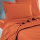 Drap plat en percale de coton corail 270x300cm