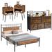 Trent Austin Design® Belteau Steel Platform 4 Piece Bedroom Set Metal in Brown | 43.7 H x 60.24 W x 83.07 D in | Wayfair