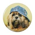 Shih Tzu Dog Baseball Cap Hat Pinback Button Pin