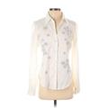 Johnny Cotton Long Sleeve Button Down Shirt: Ivory Tops - Women's Size 3