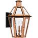 Quoizel Burdett 3-Light Aged Copper Outdoor Wall Lantern - Aged Copper