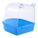 Bird Bath Box Parakeet Bathing Tub with Clear Top Detachable Base for Small Birds Canary Budgies Parrots 3 Colors