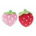 2pieces Red Pink Plush Toys Fruit Cartoon Supplies Squeaky Plaything for Pet Dog Cat