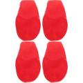 4pcs Waterproof Rain Shoes Non-slip Shoe Cover Outdoor Footwear Durable Shoe Cover for Pet Cat Dog (Red Size L)