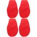 4pcs Waterproof Rain Shoes Non-slip Shoe Cover Outdoor Footwear Durable Shoe Cover for Pet Cat Dog (Red Size L)