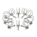 10Pack Double Steel Wire Stainless Steel Hose Clamps Water Pipe Clips Tube Clamps