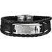 Leather Bracelet to My Son from Mom Wristband Wristbands for Men Bracelets Punk Stainless Steel Man Mother