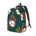 Lakimct Baseball Ball Icons Flames Canvas Backpack For Kids Adult College Laptop Backpack For Women Men Business Travel Casual Bag Student Bookbag For Boys Girls Large