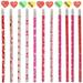 60 Pcs Valentine s Day Pencil Valentines Stationery Gifts Colored Pencils for Adults Exchange Heart-shaped Wooden Plastic Child