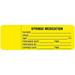 Pre-Printed Label UAL Anesthesia Label Yellow Paper Syringe Medicaion Patient_Drug_Amt_ Black Syringe Label 1 X 3 Inch (RL/1)