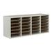 Safco Wooden Paper and Mail Organizer for Home Office and Classroom Adjustable Shelves and Stackable 32 Compartments with Drawers White