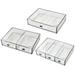 Desk Organization and Storage Mini 3 Pcs Drawers Plastic Organizer Transparent Box Office