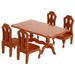 Dining Table and Chair Model Plastic Chairs Tables Toy Mini Desk Furniture Child