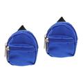 2pcs Doll Mini Backpack Decorative Doll Schoolbag Doll Polyester Backpack Decor