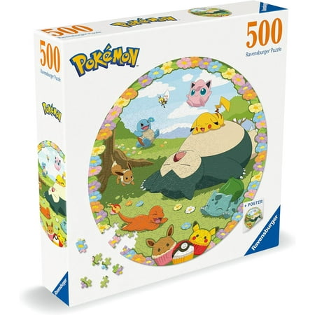 Ravensburger Puzzle Flower PokÃ©mon - 500 Pieces PokÃ©mon Round Puzzle for Adults and Children