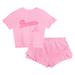 Girls Toddler Fanatics Branded Pink Atlanta Braves Dugout Cute T-Shirt & Shorts Set