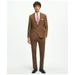 Brooks Brothers Men's Classic Fit Stretch Wool Pinstripe 1818 Suit | Brown | Size 40 Regular