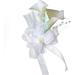 Wrist Corsage - Natural White Calla Lily With Tulle And Pearl-Ready To Use