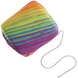 1 Roll Cotton Yarn Rainbow Knitting Yarn Hand Knitting Yarn Weaving Yarn Crochet Thread for Crochet Hardanger Cross Stitch Hand Embroidery All ( Rainbow )