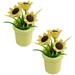 2 Pcs Artificial Plants Home Furniture Decor Miniature Potted Plants Kitchen Table Centerpieces Doll House Potted Plant Dining Table Resin