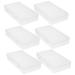 6 Pcs Clothing Cabinets Shoes Organizers Jeweler Artificial Flower Calyxes White Storage Bins Multifunction