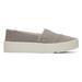 TOMS Women's Grey Verona Slip-On Sneakers Shoes, Size 7