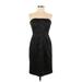 J.Crew Cocktail Dress - Party Strapless Sleeveless: Black Solid Dresses - New - Women's Size 4