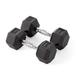 York Fitness Rubber Hex Dumbbells, 7.5kg (Pair)