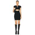 Moschino Jeans Cut Out T-shirt Mini Dress in Black - Black. Size S (also in L, M, XS).