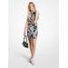 Michael Kors Palm Sequined Tulle Dress White 6