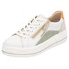Plateausneaker REMONTE, Damen, Gr. 37, weiß (sanftes weiß kombiniert), Leder, Lederimitat, sportlich, Schuhe, Freizeitschuh, Halbschuh, Schnürschuh mit Soft-Einlage