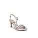 Women's Mia Glitz Sandal by LifeStride in Silver Faux Leather (Size 8 M)