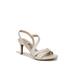 Women's Mia Sandal by LifeStride in White Faux Leather (Size 6 1/2 M)