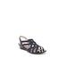 Women's Yung Sandal by LifeStride in Navy Faux Leather (Size 8 1/2 M)