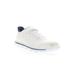 Wide Width Women's Travel Active Axial Fx Sneaker by Propet in White Navy (Size 9 W)