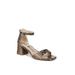 Women's Cassidy Heeled Sandal by LifeStride in Hazelnut Brown Fabric (Size 10 M)