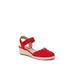 Wide Width Women's Kimmie Espdrill by LifeStride in Fire Red Fabric (Size 9 W)