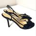 Kate Spade Shoes | Kate Spade Black Satin Slingback Bow Front High Heel Shoes Open Toe 9.5 | Color: Black | Size: 9.5