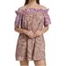 Free People Dresses | Free People Sophie Printed Off The Shoulder Minidress Size M New Light Combo | Color: Pink | Size: M