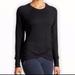 Athleta Tops | Athleta Serenity Criss Cross Long Sleeve Light Weight Sweatshirt Top Sz. | Color: Black | Size: M