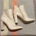 Jessica Simpson Shoes | Jessica Simpson White Ankle Boots Js Teddi Size 8m ~ 4”Heel | Color: White | Size: 8