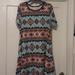 Lularoe Dresses | Lularoe Jessie Dress Large | Color: Blue/Cream | Size: L