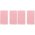 4 Pcs Candy Molds Ice Cubes Heart Silicone Chocolate Tray Mini Heart-shaped Pink