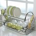 Large Dish Drying Rack Cup Drainer 2-Tier Strainer Holder Tray Stainless Steel Kitchen Accessories.