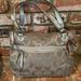 Coach Bags | Coach Poppy Metallic Signature Sateen Glam Tote *18979 Handbag As Is | Color: Silver | Size: Os