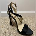 Jessica Simpson Shoes | Jessica Simpson Black / Matte Satin High Heels | Color: Black | Size: 7.5