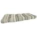 Jordan Manufacturing Sunbrella 44 x 18 Milano Char Gray Stripe Rectangular Tufted Contoured Outdoor Wicker Settee Bench Cushion